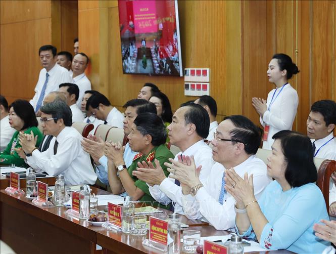 Các đại biểu tham dự buổi làm việc. Ảnh: Thống Nhất – TTXVN