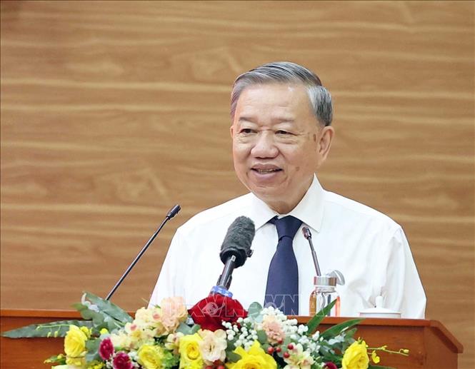 Tổng Bí thư Tô Lâm phát biểu. Ảnh: Thống Nhất – TTXVN