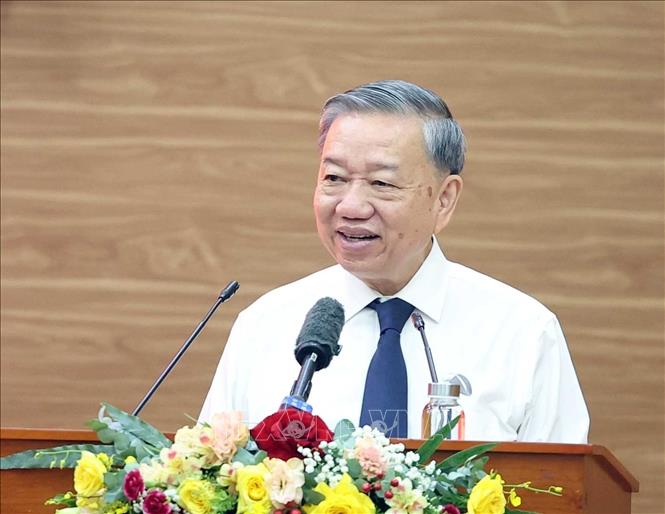 Tổng Bí thư Tô Lâm phát biểu. Ảnh: Thống Nhất – TTXVN