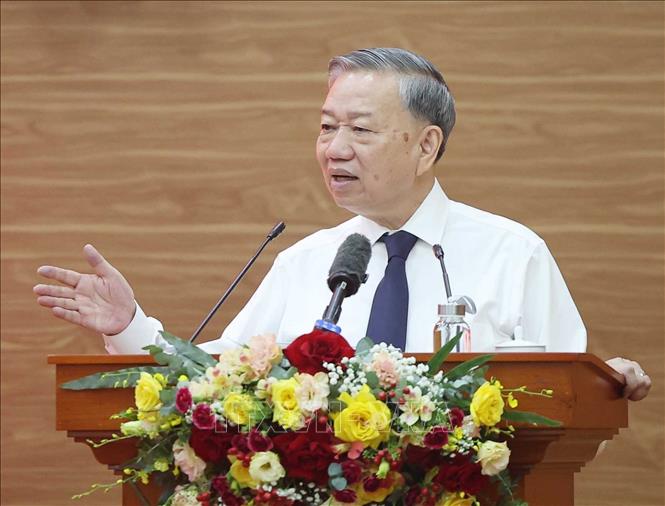 Tổng Bí thư Tô Lâm phát biểu. Ảnh: Thống Nhất – TTXVN