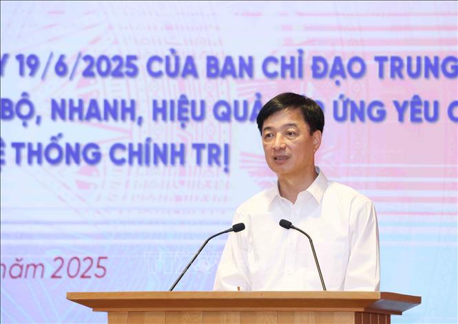 Đồng chí Nguyễn Duy Ngọc, Uỷ viên Bộ Chính trị, Bí thư Trung ương Đảng, Chủ nhiệm Uỷ ban Kiểm tra Trung ương phát biểu tại Hội nghị. Ảnh: Phương Hoa – TTXVN