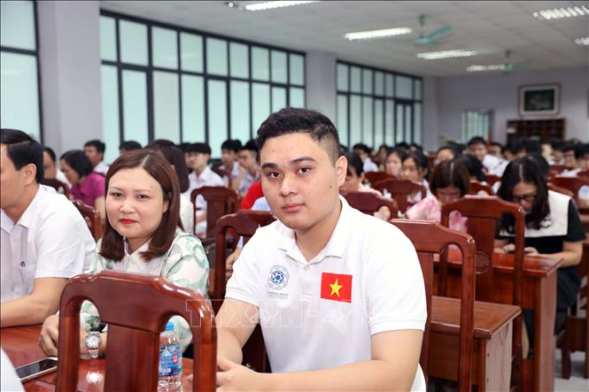 Đỗ Trung Kiên, học sinh Trường THPT Chuyên Biên Hòa (Hà Nam) đạt huy chương vàng Olympic Hóa học quốc tế Abu Rayhan Biruni năm 2025. Ảnh: Đại Nghĩa - TTXVN