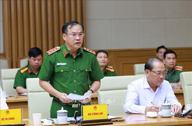  Thượng tướng Nguyễn Văn Long, Thứ trưởng Bộ Công an phát biểu. Ảnh: Dương Giang-TTXVN 
