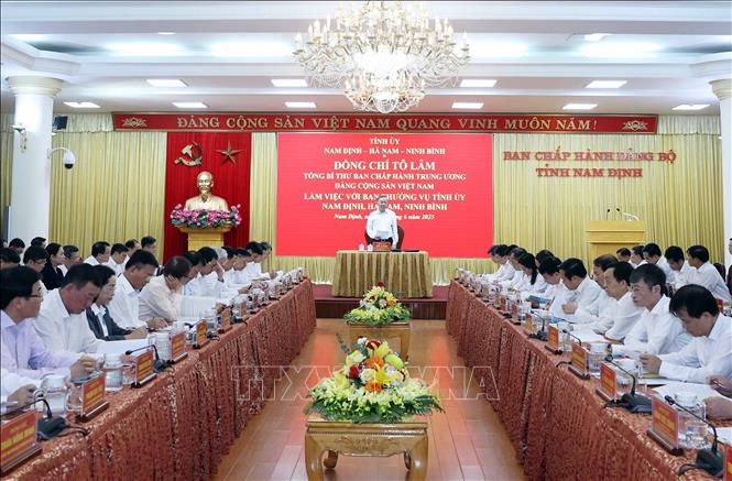 Tổng Bí thư Tô Lâm phát biểu. Ảnh: Thống Nhất - TTXVN