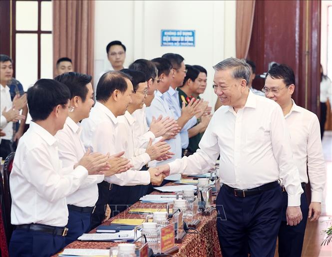 Tổng Bí thư Tô Lâm và các đại biểu. Ảnh: Thống Nhất - TTXVN