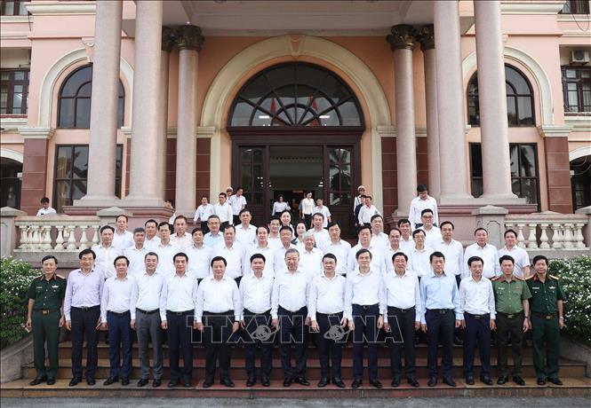 Tổng Bí thư Tô Lâm và các đại biểu. Ảnh: Thống Nhất - TTXVN
