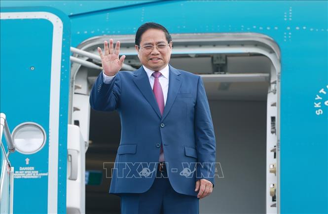 Prime Minister Pham Minh Chinh leaves Hanoi for the 16th Annual Meeting of the New Champions of the World Economic Forum (WEF) in Tianjin and a working visit to China. VNA Photo: Dương Giang