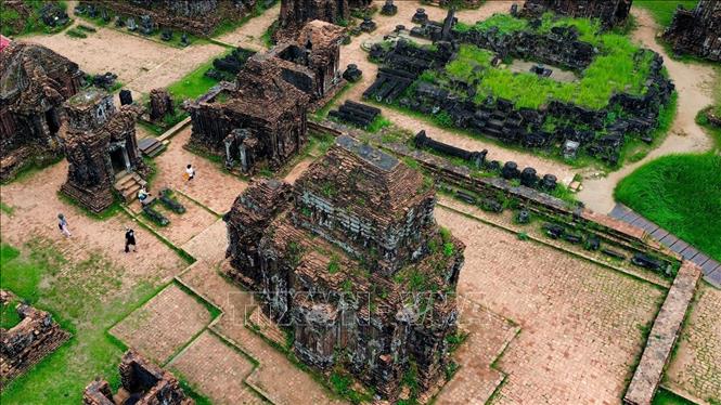 Mỹ Sơn là điểm đến không thể thiếu trong hành trình khám phá văn hóa, lịch sử Việt Nam của du khách. Ảnh: Thanh Tùng - TTXVN 
