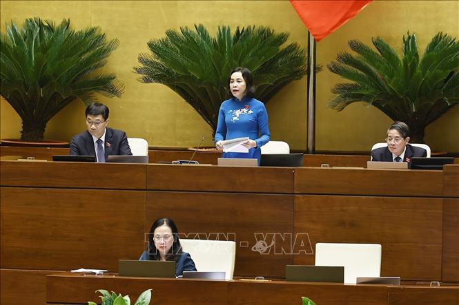 Phó Chủ tịch Quốc hội Nguyễn Thị Thanh phát biểu. Ảnh: Doãn Tấn - TTXVN