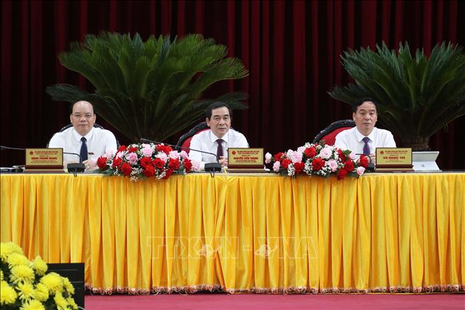 Đoàn Chủ tọa điều hành Kỳ họp. Ảnh: Vũ Quang – TTXVN