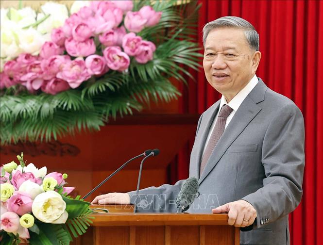 Tổng Bí thư Tô Lâm phát biểu. Ảnh: Thống Nhất – TTXVN