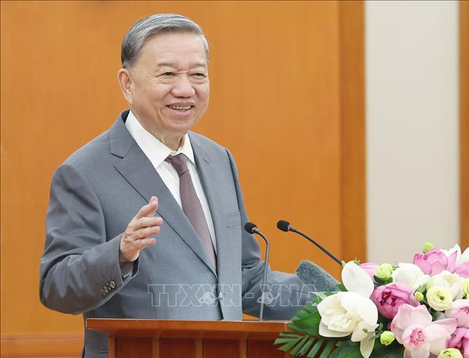Tổng Bí thư Tô Lâm phát biểu. Ảnh: Thống Nhất – TTXVN