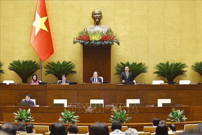 Phó Chủ tịch Quốc hội Nguyễn Khắc Định phát biểu. Ảnh: Doãn Tấn - TTXVN