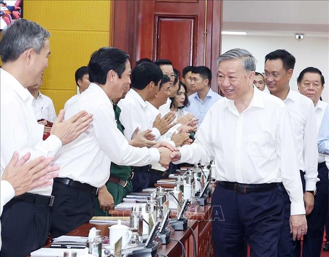 Tổng Bí thư Tô Lâm và các đại biểu. Ảnh: Thống Nhất – TTXVN