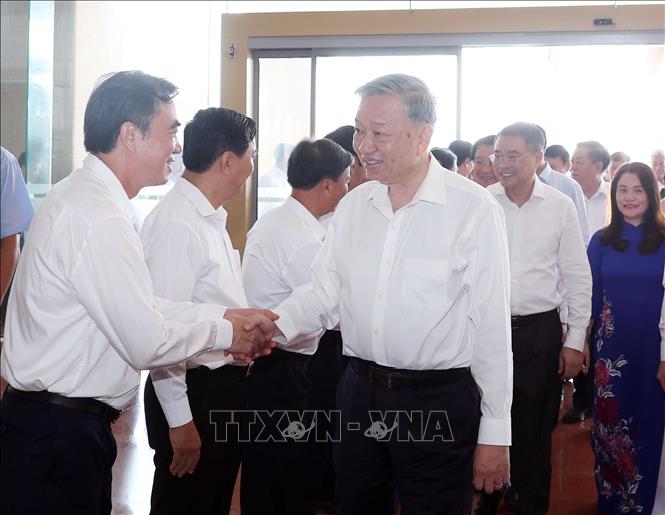 Tổng Bí thư Tô Lâm và các đại biểu. Ảnh: Thống Nhất – TTXVN