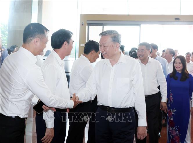 Tổng Bí thư Tô Lâm và các đại biểu. Ảnh: Thống Nhất – TTXVN