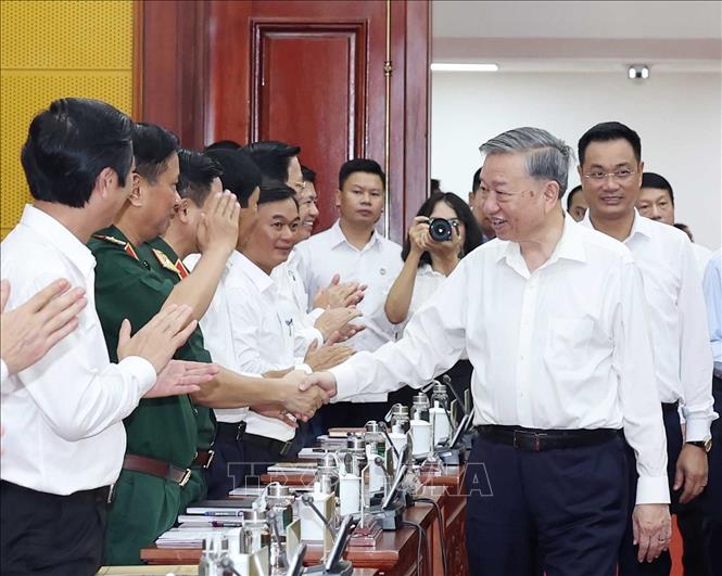 Tổng Bí thư Tô Lâm và các đại biểu. Ảnh: Thống Nhất – TTXVN