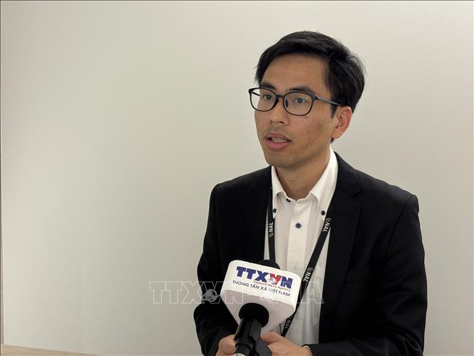 Anh Nguyễn Tuấn Anh, Giám đốc NAL Japan, trả lời phỏng vấn của TTXVN. Ảnh: Xuân Giao - PV TTXVN tại Nhật Bản 