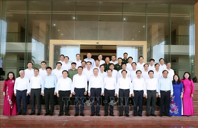 Tổng Bí thư Tô Lâm và các đại biểu. Ảnh: Thống Nhất – TTXVN