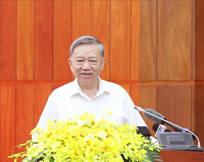 Tổng Bí thư Tô Lâm phát biểu. Ảnh: Thống Nhất – TTXVN