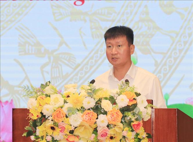 Bí thư Tỉnh ủy Yên Bái Trần Huy Tuấn phát biểu chỉ đạo tại hội nghị. Ảnh: Tiến Khánh - TTXVN