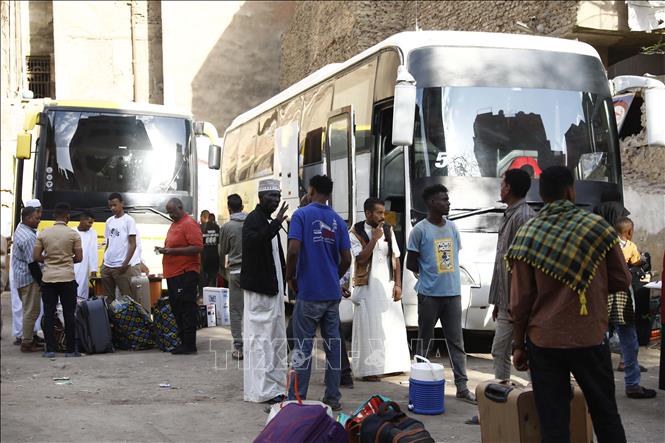 Người tị nạn Sudan tại Cairo, Ai Cập ngày 13/4/2025. Ảnh: THX/TTXVN