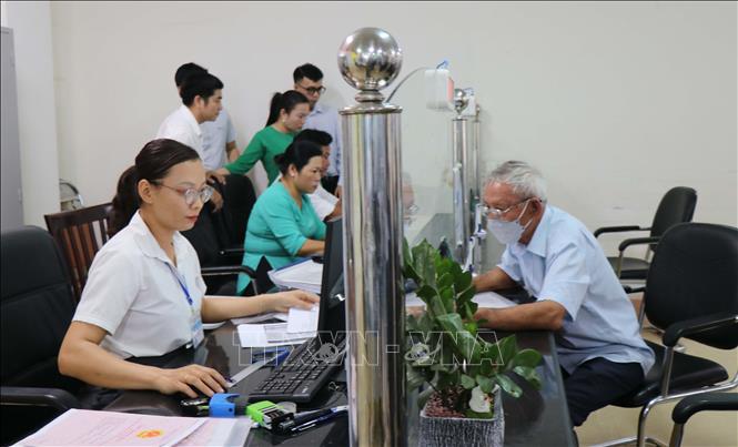 Trung tâm phục vụ hành chính công xã Bình Sơn. Ảnh: Phạm Cường-TTXVN
