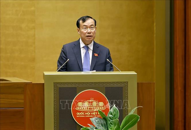 Chủ nhiệm Ủy ban Quốc phòng, An ninh và Đối ngoại của Quốc hội Lê Tấn Tới phát biểu. Ảnh: Doãn Tấn - TTXVN