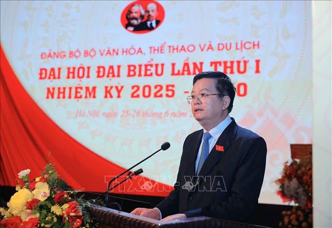 Uỷ viên Trung ương Đảng, Uỷ viên Ban Thường vụ Đảng uỷ Chính phủ, Phó Thủ tướng Chính phủ Mai Văn Chính phát biểu chỉ đạo. Ảnh: Hoàng Hiếu - TTXVN