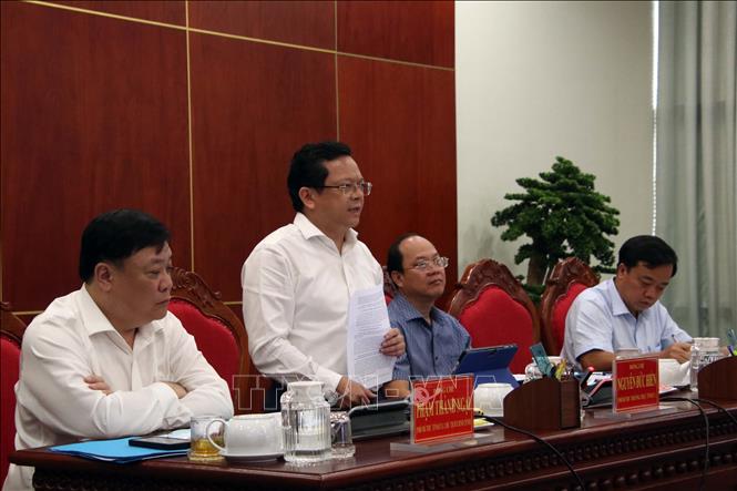 Ông Nguyễn Đức Hiển, Phó Bí thư Thường trực Tỉnh ủy Cà Mau phát biểu. Ảnh: Kim Há - TTXVN