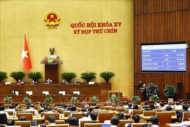Quốc hội thông qua Nghị quyết về phổ cập giáo dục mầm non cho trẻ em mẫu giáo từ 3 đến 5 tuổi. Ảnh: Doãn Tấn - TTXVN