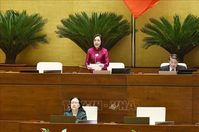 Phó Chủ tịch Quốc hội Nguyễn Thị Thanh phát biểu. Ảnh: Doãn Tấn - TTXVN