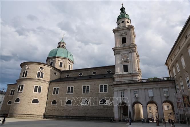 Phố cổ Salzburg. Ảnh: Thu Hằng - Pv TTXVN tại Áo