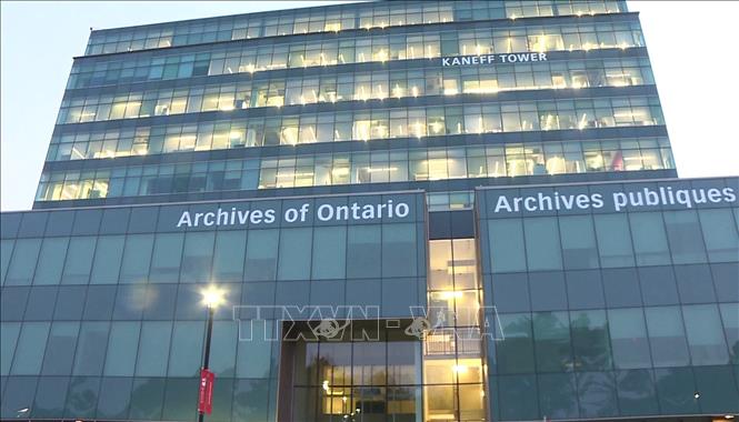 Trung tâm tư liệu của tỉnh bang Ontario đặt trong khuôn viên Đại học York, Toronto (Canada). Ảnh: TTXVN phát
