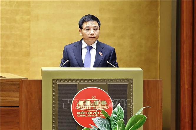 Bộ trưởng Bộ Tài chính Nguyễn Văn Thắng phát biểu. Ảnh: Doãn Tấn - TTXVN