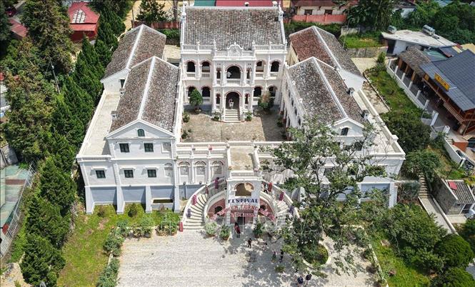 Dinh thự Hoàng A Tưởng xây dựng trong khoảng 7 năm từ 1914 - 1921. Ảnh: Hoàng Hiếu - TTXVN
