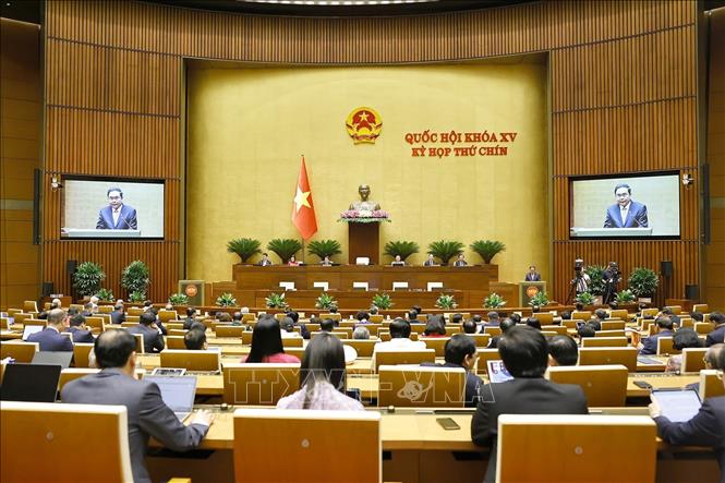 Chủ tịch Quốc hội Trần Thanh Mẫn phát biểu bế mạc Kỳ họp. Ảnh: Doãn Tấn – TTXVN