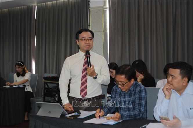 Tiến sĩ Nguyễn Minh Nhựt, Phó Trưởng ban Văn hóa xã hội Hội đồng nhân dân Thành phố Hồ Chí Minh phát biểu tại hội thảo. Ảnh: Thanh Vũ - TTXVN 