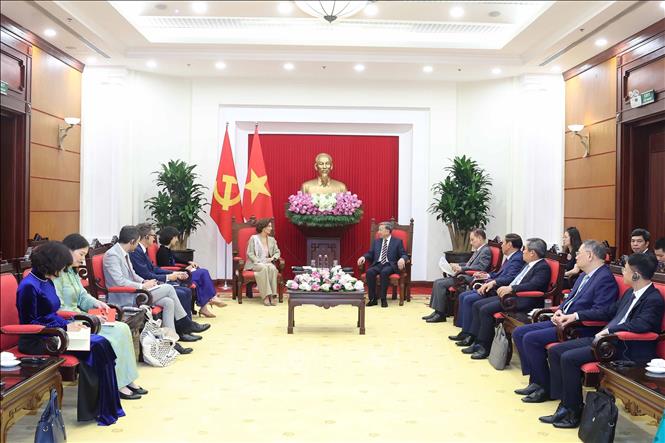 Tổng Bí thư Tô Lâm tiếp Tổng Giám đốc UNESCO Audrey Azoulay. Ảnh: Thống Nhất – TTXVN