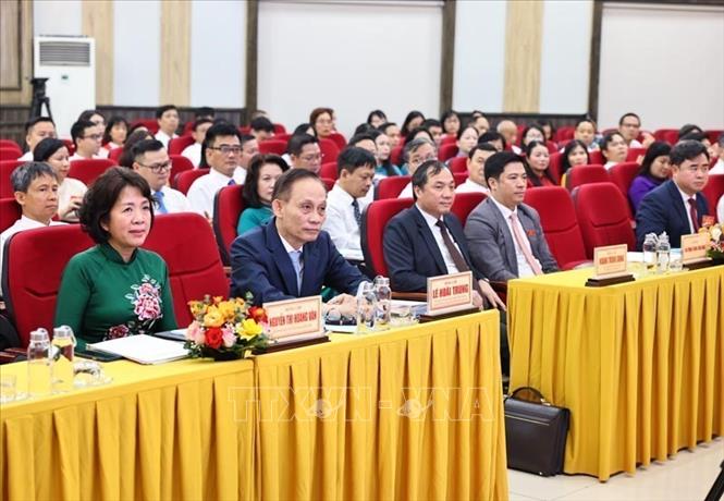Bí thư Trung ương Đảng, Phó Bí thư Thường trực Đảng ủy các cơ quan Đảng Trung ương, Chánh Văn phòng Trung ương Đảng Lê Hoài Trung dự đại hội. Ảnh: Minh Đức – TTXVN
