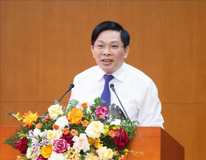 Đồng chí Đặng Văn Dũng, Phó Trưởng Ban Nội chính Trung ương trình bày báo cáo tại hội nghị. Ảnh: Phương Hoa - TTXVN
