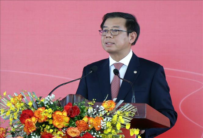 Ông Nguyễn Việt Quang, Phó Chủ tịch kiêm Tổng giám đốc Tập đoàn Vingroup phát biểu. Ảnh: Công Tường-TTXVN