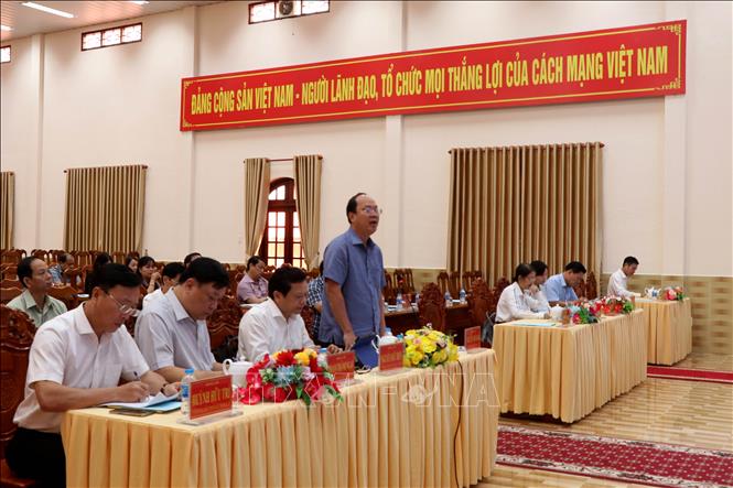 Bí thư Tỉnh ủy Cà Mau Nguyễn Hồ Hải phát biểu chỉ đạo tại Hội nghị. Ảnh: Kim Há - TTXVN