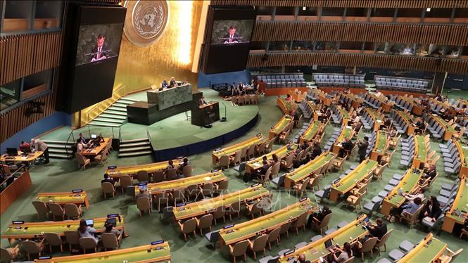 A view of the UN General Assembly’s plenary session marking the 80th anniversary of the signing of the UN Charter (1945–2025). VNA Photo: Thanh Tuấn