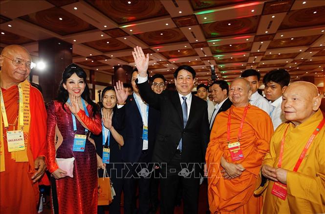 Chủ tịch nước Lương Cường dự Lễ khai mạc Đại lễ Vesak Liên Hợp Quốc 2025 tại Thành phố Hồ Chí Minh. Ảnh: Thanh Vũ-TTXVN