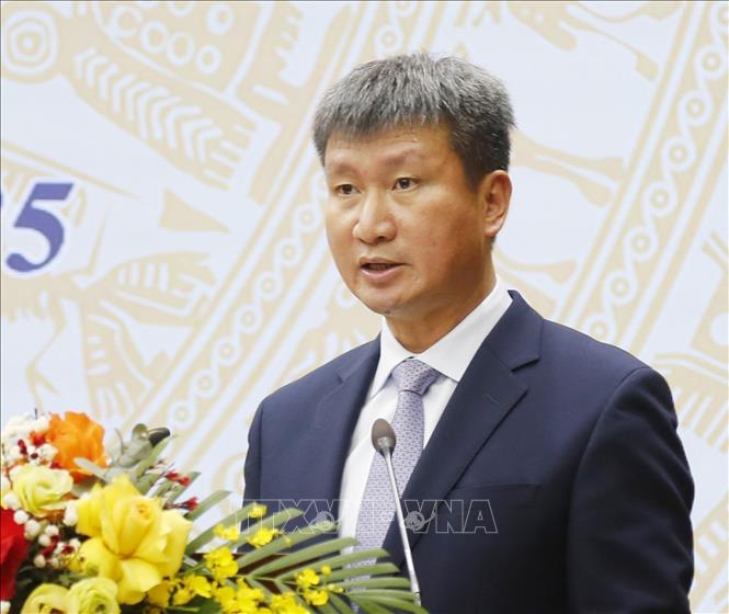 Ông Trần Huy Tuấn, Phó Bí thư Tỉnh ủy Lào Cai (mới) nhiệm kỳ 2020 - 2025 giữ chức vụ Chủ tịch Ủy ban nhân dân tỉnh Lào Cai (mới) nhiệm kỳ 2021 - 2026. Ảnh: Tuấn Anh-TTXVN