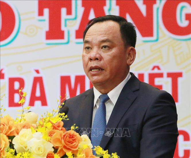 Ông Võ Tấn Đức, Phó Bí thư Tỉnh ủy Đồng Nai (mới) nhiệm kỳ 2020 - 2025 giữ chức vụ Chủ tịch Ủy ban nhân dân tỉnh Đồng Nai (mới) nhiệm kỳ 2021 - 2026. Ảnh: Lê Xuân-TTXVN