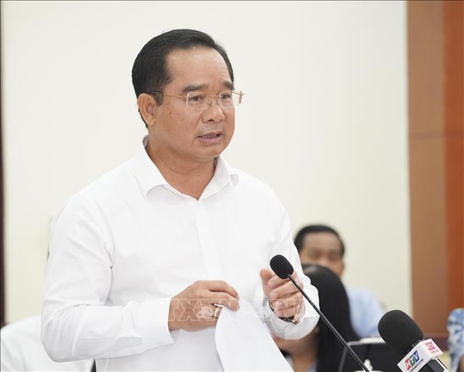 Ông Nguyễn Văn Được, Phó Bí thư Thành ủy Thành phố Hồ Chí Minh (mới) nhiệm kỳ 2020 - 2025 giữ chức vụ Chủ tịch Ủy ban nhân dân Thành phố Hồ Chí Minh (mới) nhiệm kỳ 2021 - 2026. Ảnh: Thu Hương - TTXVN