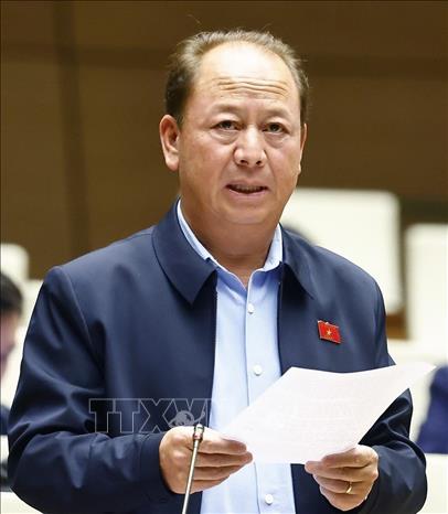 Ông Sùng A Lềnh, Tỉnh ủy viên, đại biểu Quốc hội khóa XV giữ chức vụ Phó Trưởng Đoàn đại biểu Quốc hội hoạt động chuyên trách khóa XV, phụ trách Đoàn đại biểu Quốc hội tỉnh Lào Cai. Ảnh: Doãn Tấn - TTXVN