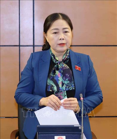 Bà Đoàn Thị Hảo, đại biểu Quốc hội khóa XV giữ chức vụ Phó Trưởng Đoàn đại biểu Quốc hội hoạt động chuyên trách khóa XV, phụ trách Đoàn đại biểu Quốc hội tỉnh Thái Nguyên. Ảnh: Phương Hoa – TTXVN